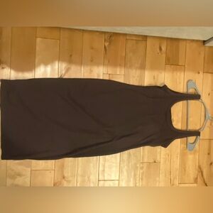 Vuori halo essential midi dress - brown Heather, small